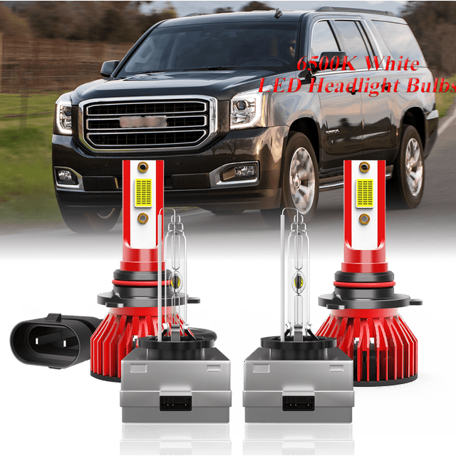 Compatible with GMC Yukon XL 2015-2019 High Low Beam Lamp Set 4 Pack