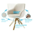 thumbnail image 5 of Art Leon Velvet Desk Chair for Office, Swivel Chair with Gold Plated Legs,Off-White, 5 of 10