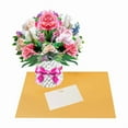 thumbnail image 2 of 3D Pop-Up Flower Bouquet Greeting Card with Envelope & Blank Note – Keepsake Display Card for Mother’s Day, Teacher Appreciation, Thanksgiving, Graduation & Birthday – 6 Floral Designs, 2 of 6