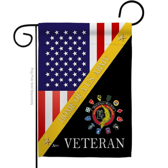 Americana Home & Garden G142894-BO 13 x 18.5 in. Home of Vietnam Veterans Garden Flag with Armed Forces Army Double-Sided Decorative Vertical House Decoration Banner Yard Gift