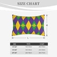thumbnail image 6 of Balery Mardi Gras Bedding Queen Pillow Cases - Envelope Closure - Soft Brushed Microfiber Fabric - Shrinkage and Fade Resistant Pillow Cases-16"x24", 6 of 9