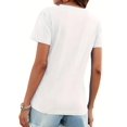 thumbnail image 3 of Happy Easter Print T-shirt, Casual Crew Neck Short Sleeve Top For Spring & Summer, Women's Clothing Tee For Adult, Men, Women, Teen, Teenager, Adolescent, Youth., 3 of 7