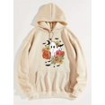 thumbnail image 4 of Sudadera Con Capucha Con Bolsillo De Canguro Con Estampado De Halloween, Sudadera Con Capucha De Manga Larga Informal Con Cordón, Ropa De Mujer, 4 of 4