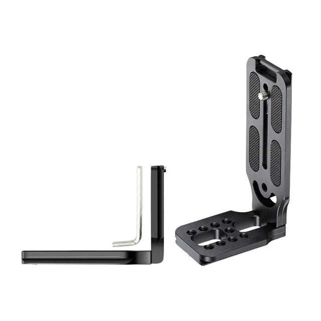 Transemion Camera Stabilizer With Screws Wrench Efficient Quick Release Plate Facilitates Quick Camera Adjustments Bracket Black S