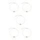 thumbnail image 2 of Sonducket Tobilleras Elegante Aleación de oro universal Perlas falsas Accesorios estéticos simples Adornos para los pies Pulseras de tobillo Plata plata 5piezas Sonducket CBP253061, 2 of 5