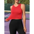 thumbnail image 6 of Womens Workout Tank Tops Seamless Built in Bra Sports Top Crew Neck Yoga Running Tops, 6 of 8