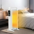 Top Rated Oil Filled Space Heaters Costway Portable 1500W Electric Radiant Floor Heater, Safe Oil Filled