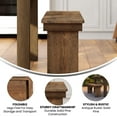 thumbnail image 2 of HERCULES Series 40'' x 12'' Antique Rustic Solid Pine Folding Farm Bench, 2 of 9