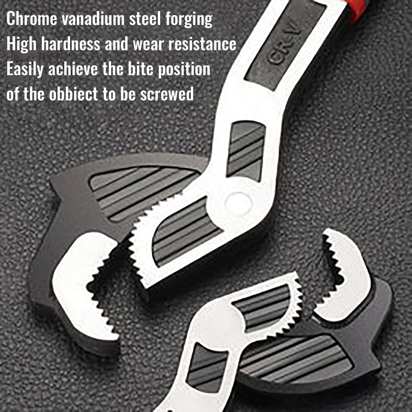 12 Inch Multi-function Universal Wrench Set Self Adjusting Spanner Quick Power Grip Pipe Wrench for Auto Repair and Home Maintenance