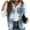 Fannel Vest-Blue, variant on Women'S Plaid Vest Plus Size Fleece Casual Crew Neck Sleeveless Flannel Outerwear Lightweight Button Down Jackets with Pockets Winter Trendy Tops
