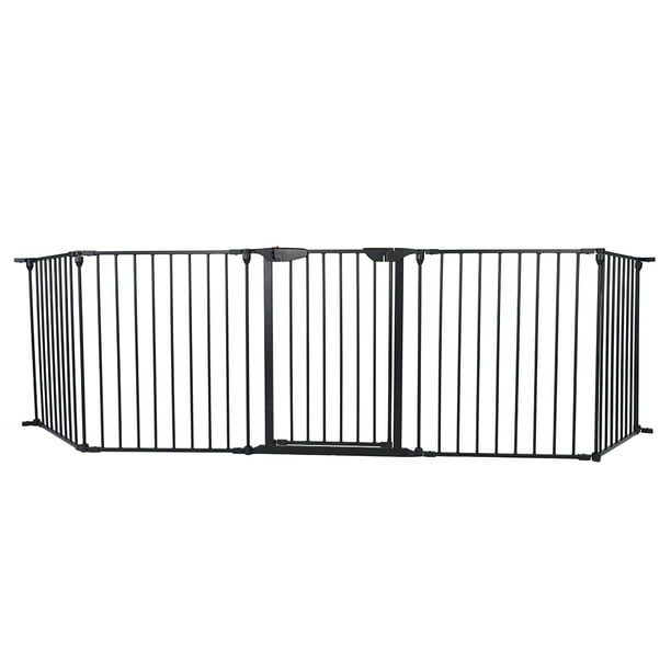 25" x 30" Elegant Steel & Plastic Fireplace Safety Fence Guard Fence Black