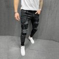 thumbnail image 3 of Jyeity Hot Fall Cool Price Mens Casual Fitness Bodybuilding Pocket Skin Full Length Sports Jeans Boys Joggers Pants Size 10 12 Black Size 14, 3 of 9