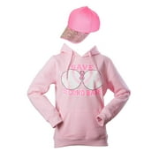 Breast Cancer Awareness Kit - Save Second Base Hoodie + Baseball Cap - X-Large