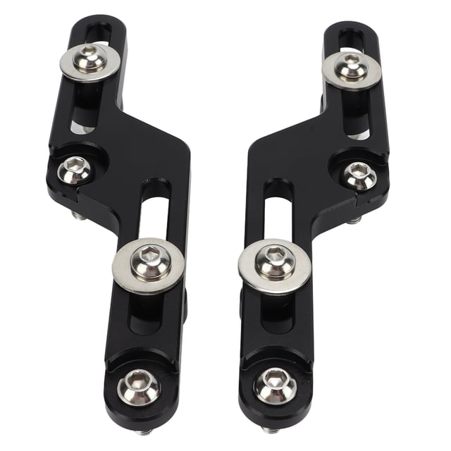 Windshield Mount Bracket Kit, Reducing Noise Windscreen Adjusters Increasing Stability Aluminum Alloy For Motorcycle Black
