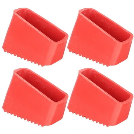 4 Pcs Replacement Rubber Ladder Feet Covers Foot Pads Topper Cap Red