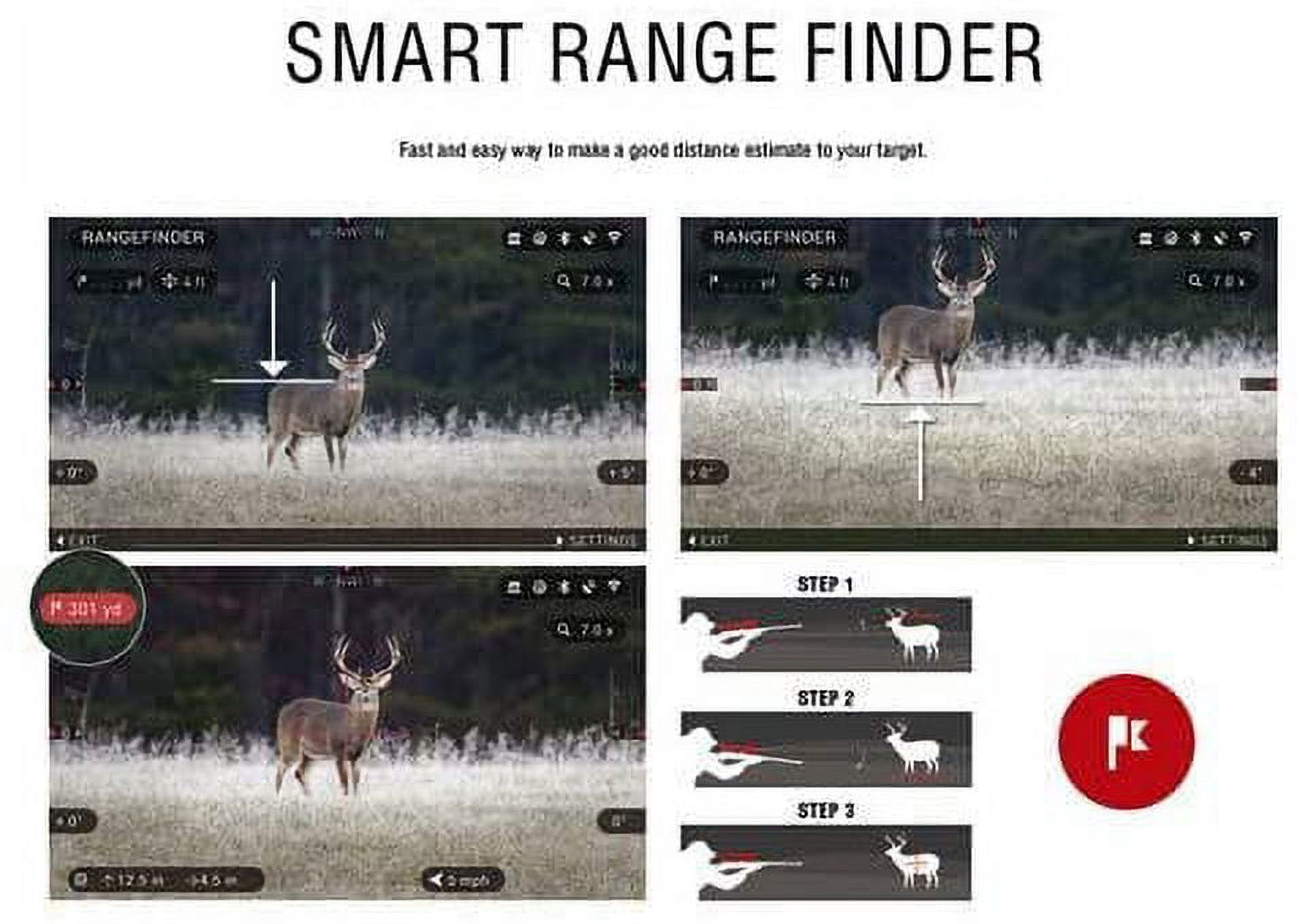 ATN X-Sight-4K 5-20x Pro Edition Smart Day/Night Hunting Rifle Scope, Mossy Oak