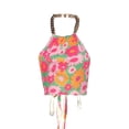 thumbnail image 4 of Women’s Flower Backless Bandage Exposed Navel Chain Halter Camisole, 4 of 7