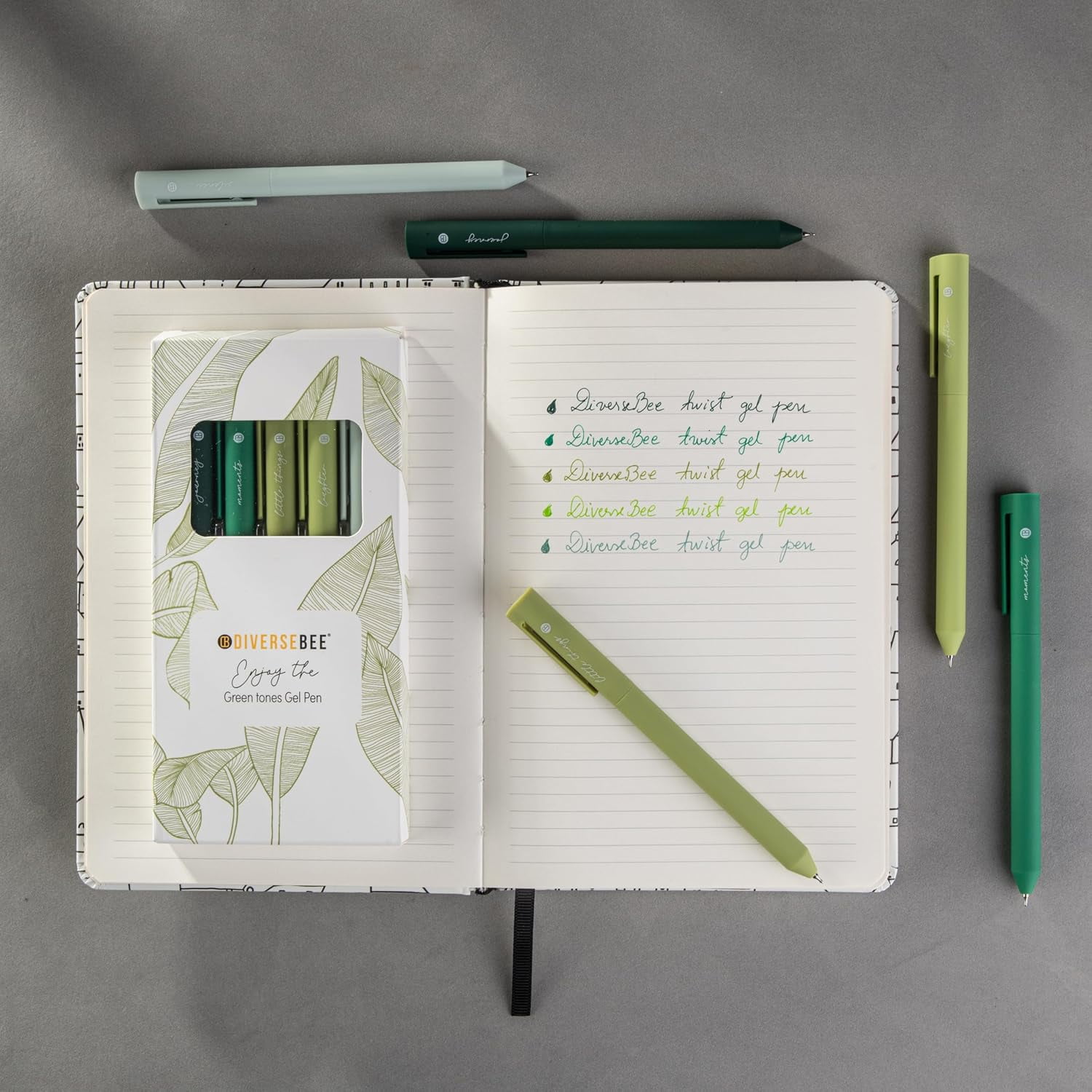 DIVERSEBEE Gel Ink Pens 5 Pack - 0.5mm Fine Tip, No Bleed Through For Bible Journaling, Assorted Colors - View #11