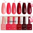 thumbnail image 1 of Set de esmaltes de uñas CANNI, 6 colores, 9 ml, gel rojo con purpurina sin hemia, 1 of 9