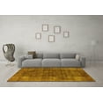 thumbnail image 3 of Ahgly Company Machine Washable Indoor Rectangle Oriental Yellow Industrial Area Rugs, 5' x 8', 3 of 4