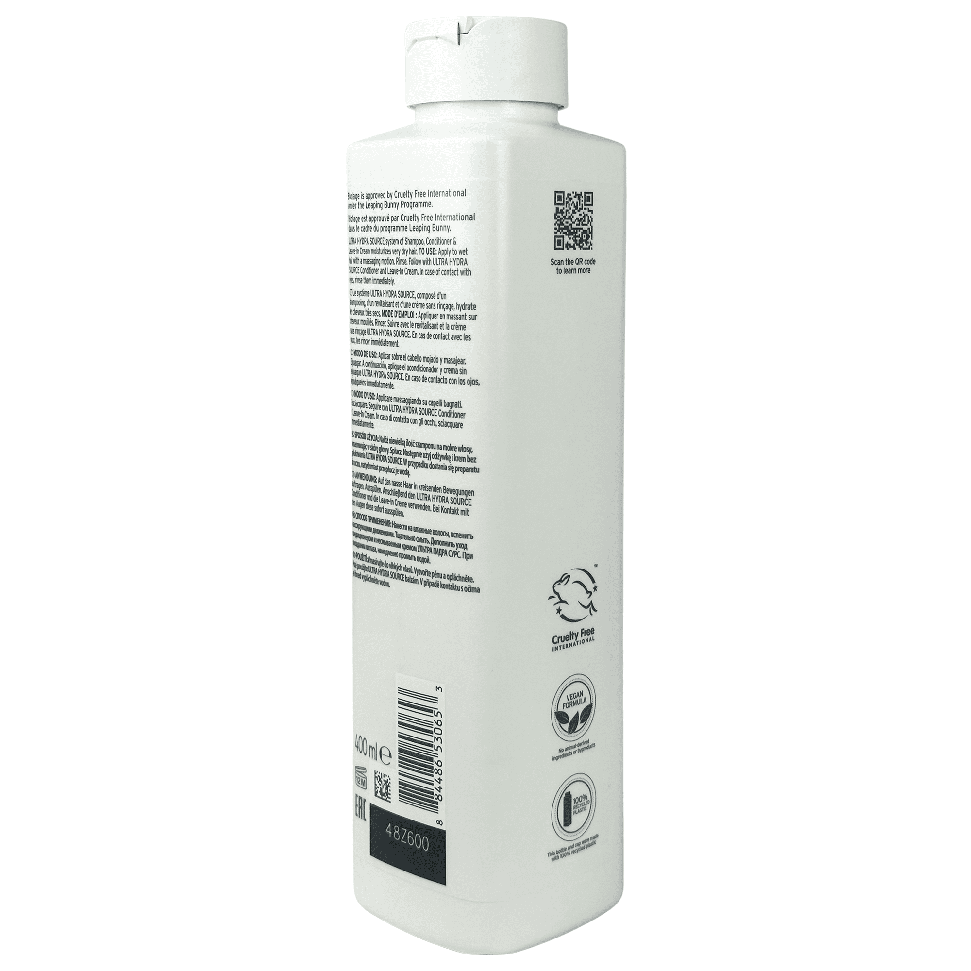 Biolage ULTRA HYDRA SOURCE Shampoo 13.5 oz / 400 ml For  Very Dry, Thick, or Coarse Hair