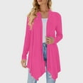 thumbnail image 2 of Ediodpoh Women's Sleeveless Cardigan Summer Lightweight Open Front Asymmetrical Vest Cardigan for Women Hot Pink L, 2 of 5