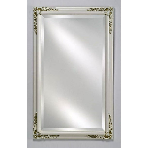 Estate Decorative Wall Mirror In Antique White Finish Small Com Estate Decorative Wall Mirror In, White Antique Mirror Small