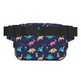 thumbnail image 3 of Balery Cartoon Dinosaur Mochila Cinturón para Mujeres y Hombres, Bolsa de Cintura Impermeable de Doble Capa con Correa, 3 of 9