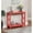 Coral, variant on HomeStock Renaissance Revival Console Table 39.50"L x 12"W x 31.50"H - Stylish MDF Entryway Table with 2 Tiers of Shelving, Easy Assembly.-Color:Coral