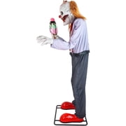 Haunted Hill Farm Haunted Hill Farm 6.9 ft. Motion-Activated I Scream Clown Halloween Animatronic by Tekky, HHSCREAMCLWN-1FLSA