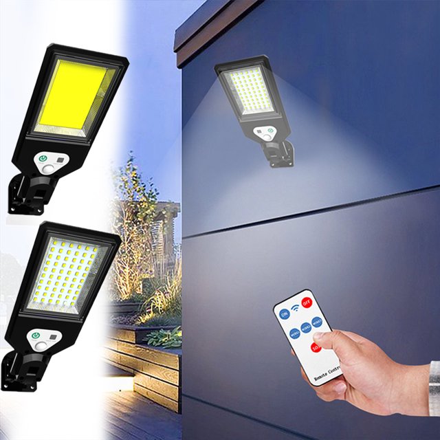 Xihbxyly Luces Solares para Exterior, Sensor de Movimiento, 3 Modos de Iluminación, Dispositivo Fotosensible de Alta Sensibilidad, 1 Cob/60 Led, Ip55 Resistente Al Agua, para Patio, Jardín, Puerta de