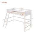 thumbnail image 7 of Solid Wood Twin Size loft Bed with Ladder for Kids Teens (White), 7 of 7