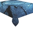 thumbnail image 3 of MYPOP Forest Night Sky Starry Night Cotton Linen Tablecloth 60x84 Inches, Meteor Milky Way Galaxy Celestial Tree Table Cloth Cover for Kitchen Party Home Decor, 3 of 6