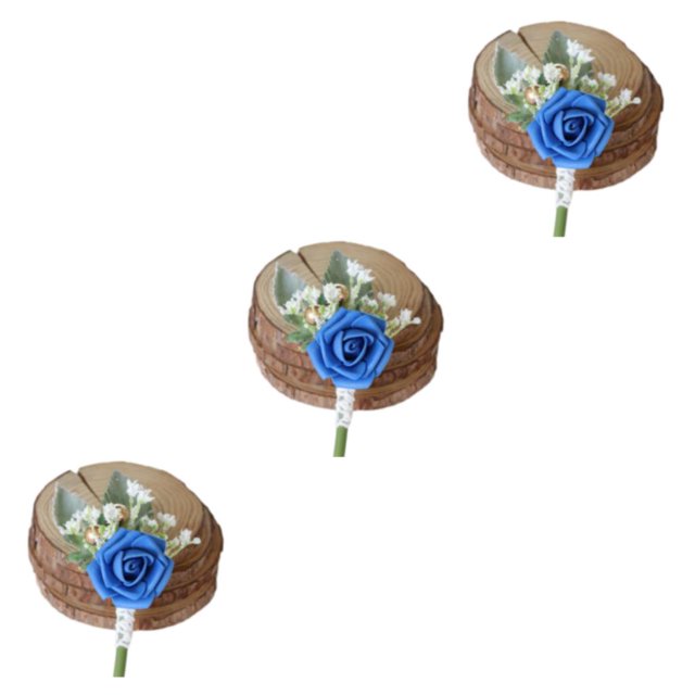 Sonducket Ramillete no tóxico apto para mascotas, flores hipoalergénicas para gatos y perros, para el ojal del novio, azul Klein Type1 NO1