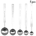 thumbnail image 1 of Coofit Cuillère à Mesurer en Acier Inoxydable 5 Pcs Cuillère à Mesurer Graduée, 1 of 10