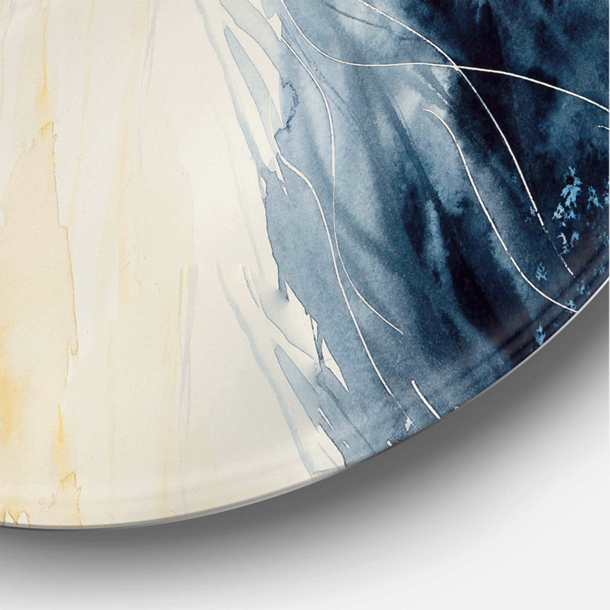 Designart 'Abstract Close-Up of A Beautiful Horses Eye I' Farmhouse Circle Metal Wall Art 23x23 - Disc of 23