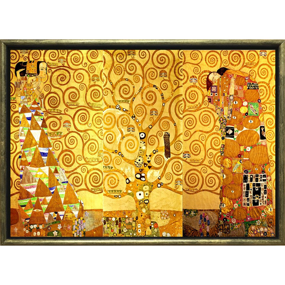 Startonight Gold Luxury Framed Canvas Wall Art Gustav Klimt Tree of