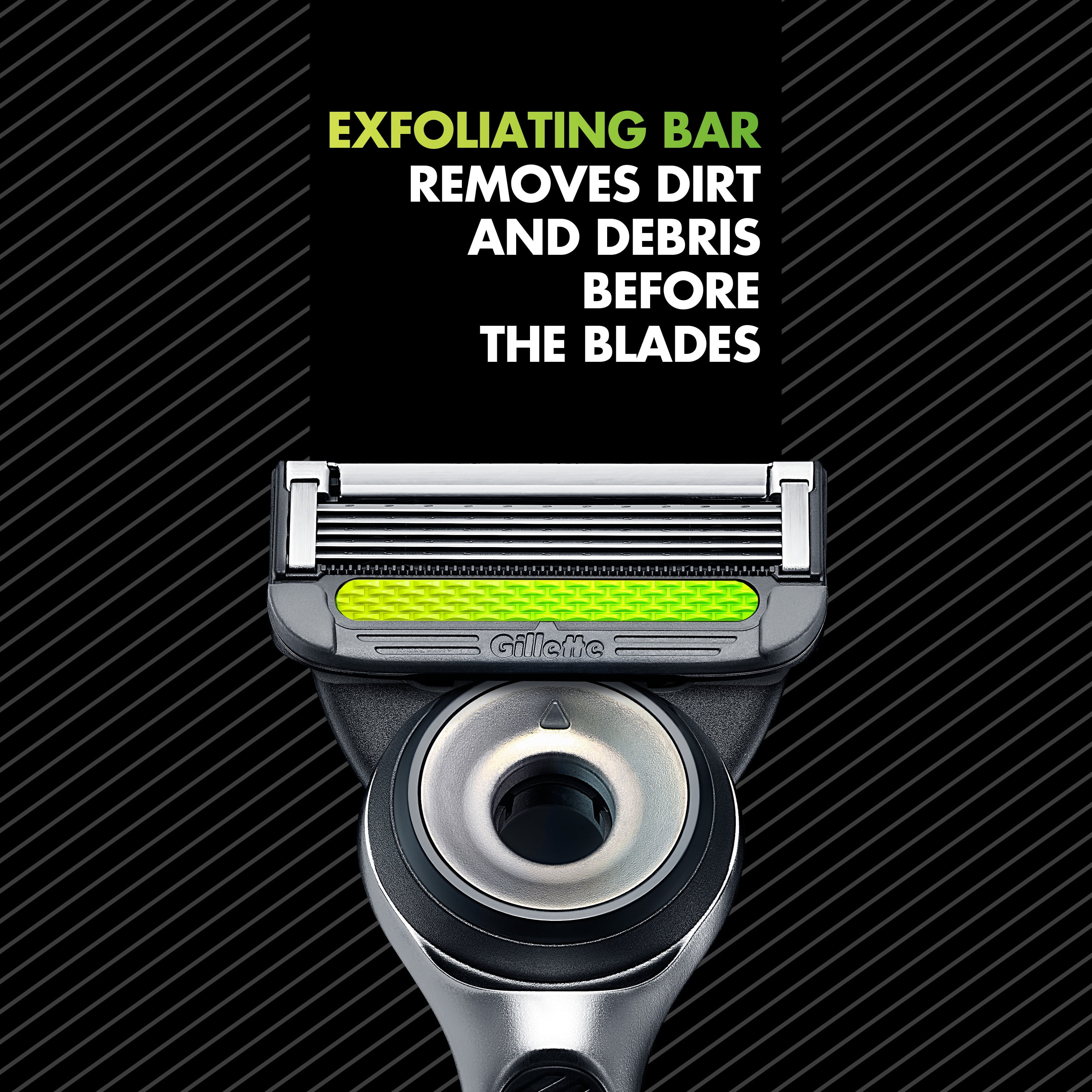 Gillette Labs Men's Razor Blade Refills With Exfoliating Bar, 4 Refills ...