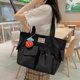 thumbnail image 4 of Bolsa de mano de nailon con múltiples bolsillos de gran capacidad para mujer, de hombro para la compra (negro) Ehuebsd Para Estrenar, 4 of 9