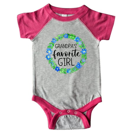 

Inktastic Grandpa s Favorite Girl Blue Flower Wreath Gift Baby Girl Bodysuit