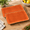 Orange, variant on White 17.52 x 11.18 Inch Rectangular Serving Platters Set of 2