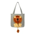 thumbnail image 2 of Lion Shaped Pet Carrier Tote Bag, 17.32 x 15.75 Inch Canvas Shoulder Bag with Head Hole and Adjustable Drawstring, Portable Pet Carrier for Small Dogs and Cats, 2 of 4