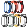thumbnail image 4 of Correas de silicona para reloj, bandas de repuesto deportivas para Fitness, pulsera de reloj Bicolor cómoda y duradera Compatible con Mi Band 5, 4 of 5