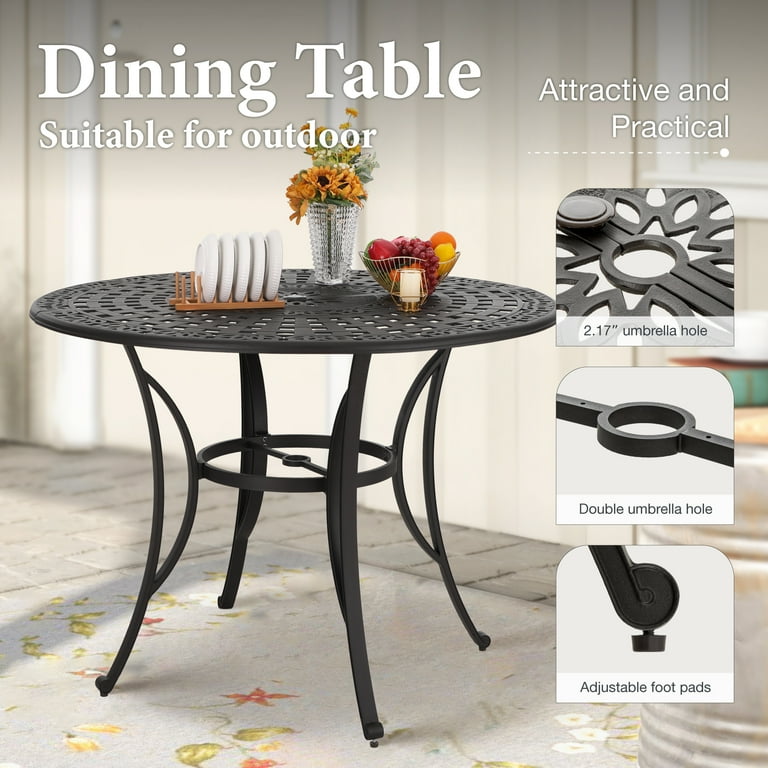 counter height patio table with umbrella hole Square Outdoor High Bistro Bar weather HDPE (poly lumber) with a durable matte finish Bar Stools Counter Height Patio