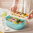 thumbnail image 7 of Specollect Clearance 5Pcs Portable Small Lunch Box for Hot Food – Bento Box Adult,3 Compartments Hot Food Lunch Container with Durable Plastic & Soft Rubber Lid, 7 of 7