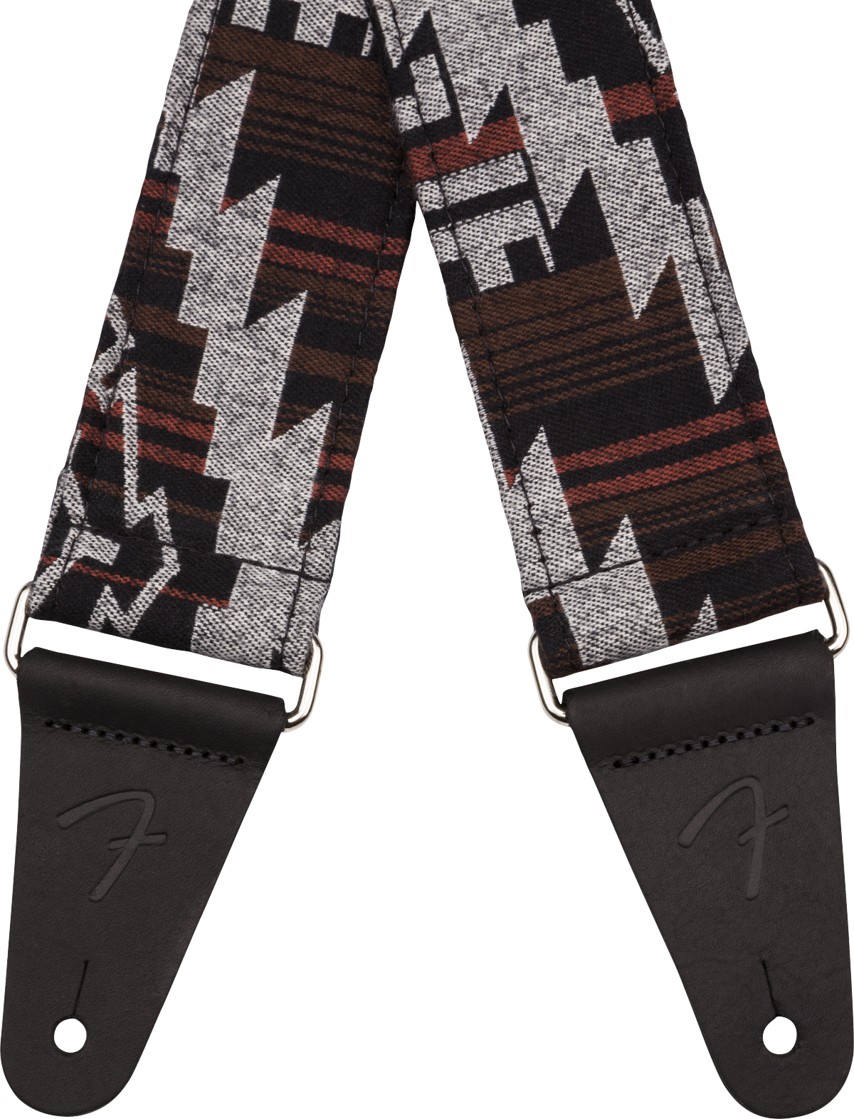 Fender Zion Polyester 2" Guitar Strap, Black Aztec