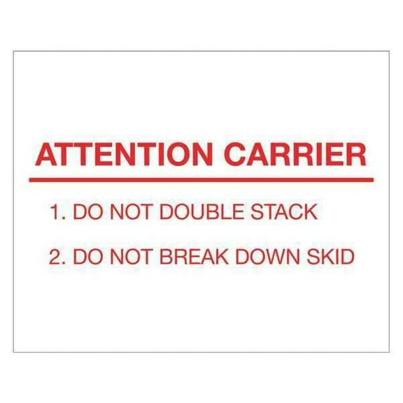 Tape Logic Label,Attention Carrier,8x10" DL1231