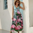 thumbnail image 2 of Flamingo Pattern Sleeveless Dress Female Clothing Dress Women Summer 2025 Dress, 2 of 7