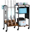 thumbnail image 1 of VEVOR 12 Pole Fishing Rod Holder Fishing Rack Cart Organizer with Wheels for Garage, 1 of 9