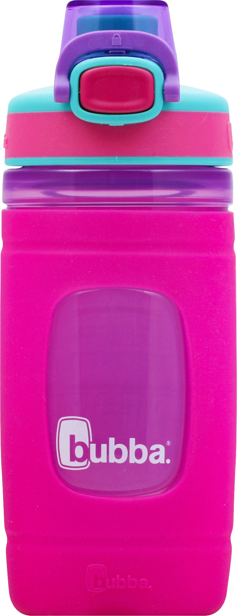 bubba Kids Water Bottle with Silicone Sleeve | Flo BPA-Free Water Bottle with Wide Mouth, 16 oz., Dragonfruit